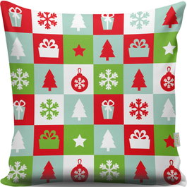 Aberto Design Cojín Multicolor 43 x 43 cm con Relleno de Silicona